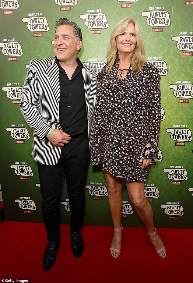 Penny Lancaster and brother Oliver attend Fawlty Towers opening night