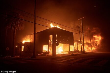 Escape from LA: As 120ft flames from rampaging wildfires engulf multi-million greenback properties, CAROLINE GRAHAM appears to be like on the devastating affect of the Pacific Palisades fireplace
