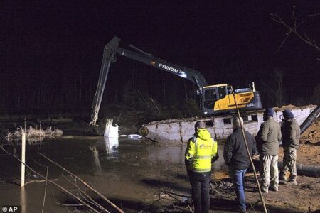 Grim replace in hunt for lacking US troopers as their armoured automobile is hauled out of swamp six days after they disappeared throughout warfare video games in Lithuania