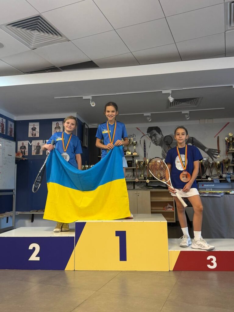 9-year-old Anastasiia Kovtun wins silver at her debut international squash tournament: Ukrainians claim five gold and two silver medals in Bucharest